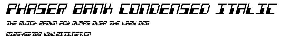 Phaser Bank Condensed Italic.ttf字體轉換器圖片