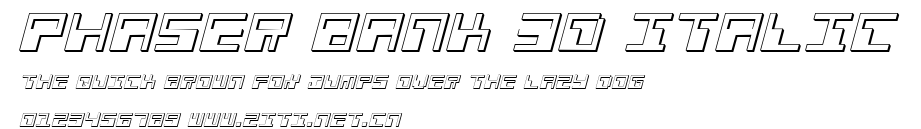 Phaser Bank 3D Italic.ttf字體轉換器圖片