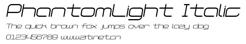 PhantomLight Italic.ttf字體轉換器圖片