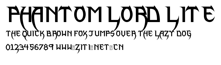Phantom Lord Lite.ttf字體轉換器圖片