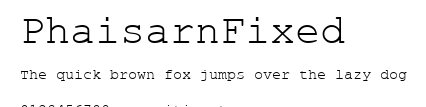 PhaisarnFixed.ttf字體轉換器圖片
