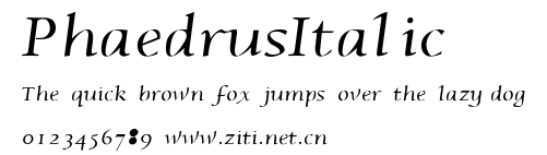 PhaedrusItalic.ttf字體轉換器圖片