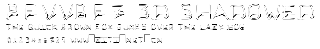 Pfvvbf7 3d shadowed.ttf字體轉換器圖片