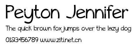 Peyton Jennifer.ttf字體轉換器圖片