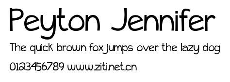 Peyton Jennifer.ttf字體轉換器圖片