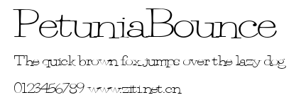 PetuniaBounce.ttf字體轉換器圖片
