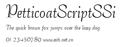 PetticoatScriptSSi.ttf字體轉換器圖片