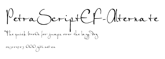 PetraScriptEF-Alternate.ttf字體轉換器圖片