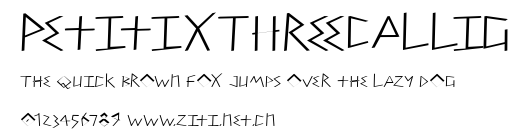 PetitixThreeCallig.ttf字體轉換器圖片