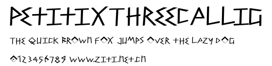 PetitixThreeCallig.ttf字體轉換器圖片