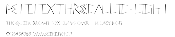 PetitixThreeCallig-Light.ttf字體轉換器圖片