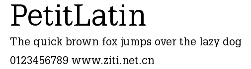 PetitLatin.ttf字體轉換器圖片