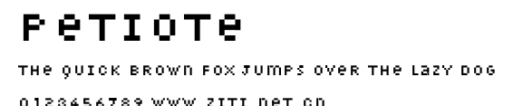 Petiote.ttf字體轉換器圖片
