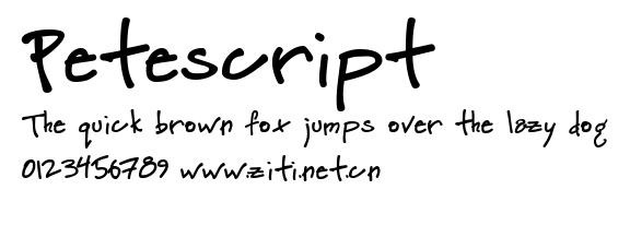Petescript.ttf字體轉換器圖片