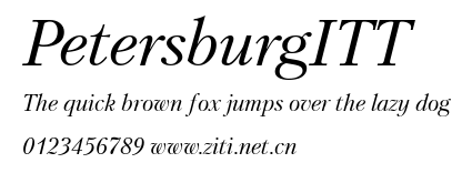 PetersburgITT.ttf字體轉換器圖片
