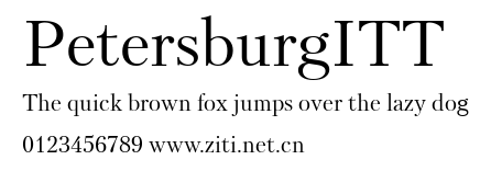 PetersburgITT.ttf字體轉換器圖片