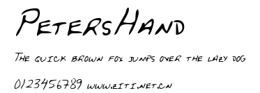 PetersHand.ttf字體轉換器圖片