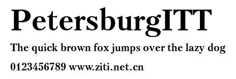 PetersburgITT.ttf字體轉換器圖片