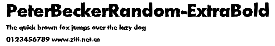 PeterBeckerRandom-ExtraBold.ttf字體轉換器圖片