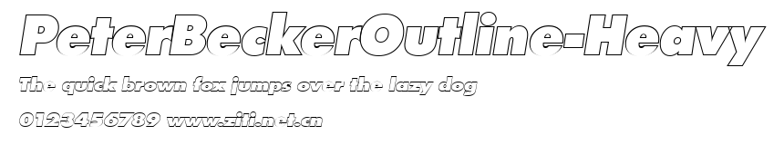 PeterBeckerOutline-Heavy.ttf字體轉換器圖片