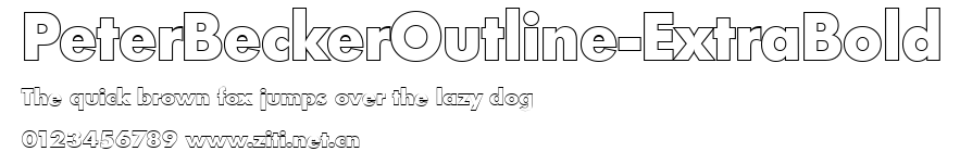 PeterBeckerOutline-ExtraBold.ttf字體轉換器圖片