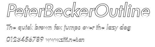 PeterBeckerOutline.ttf字體轉換器圖片