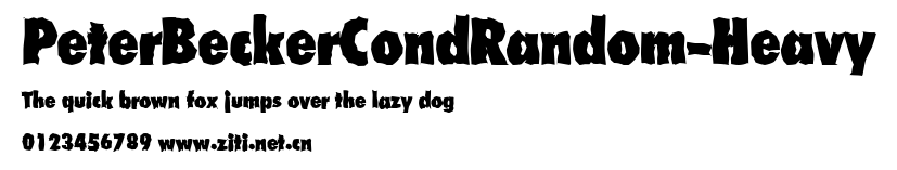 PeterBeckerCondRandom-Heavy.ttf字體轉換器圖片