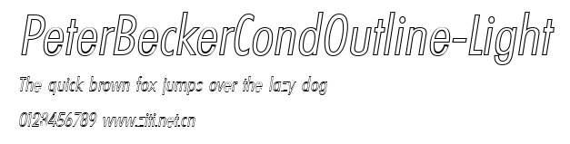 PeterBeckerCondOutline-Light.ttf字體轉換器圖片