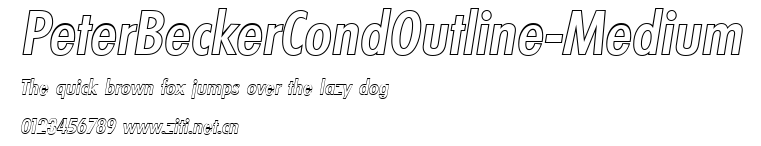PeterBeckerCondOutline-Medium.ttf字體轉換器圖片