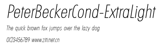 PeterBeckerCond-ExtraLight.ttf字體轉換器圖片