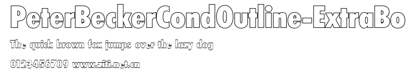 PeterBeckerCondOutline-ExtraBo.ttf字體轉換器圖片