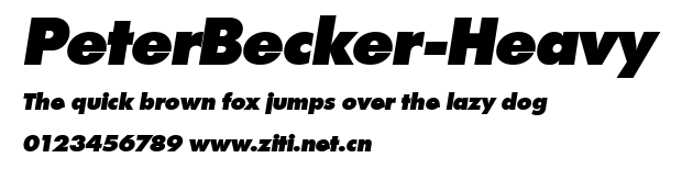 PeterBecker-Heavy.ttf字體轉換器圖片