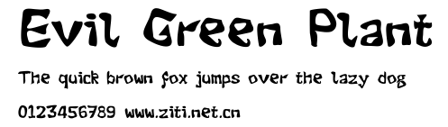 Evil Green Plant.ttf字體轉換器圖片