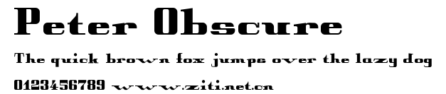 Peter Obscure.ttf字體轉換器圖片