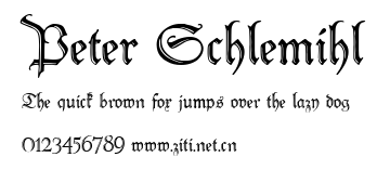 Peter Schlemihl.ttf字體轉換器圖片
