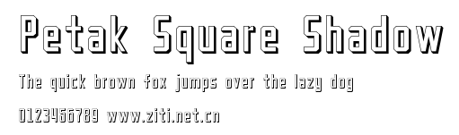 Petak Square Shadow.ttf字體轉換器圖片