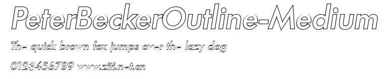 PeterBeckerOutline-Medium.ttf字體轉換器圖片