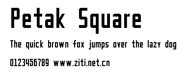 Petak Square.ttf字體轉換器圖片