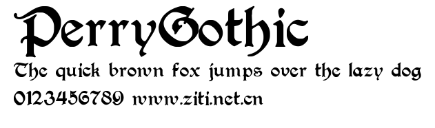 PerryGothic.ttf字體轉換器圖片