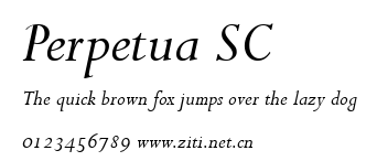 Perpetua SC.ttf字體轉換器圖片