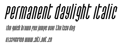 Permanent daylight Italic.ttf字體轉換器圖片