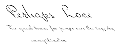 Perhaps Love.ttf字體轉換器圖片