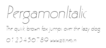 PergamonItalic.ttf字體轉換器圖片