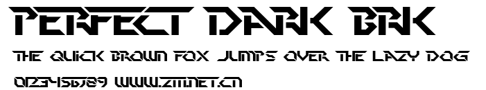 Perfect Dark BRK.ttf字體轉換器圖片