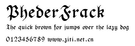 PhederFrack.ttf字體轉換器圖片