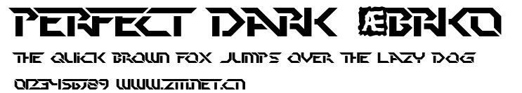 Perfect Dark (BRK).ttf字體轉換器圖片