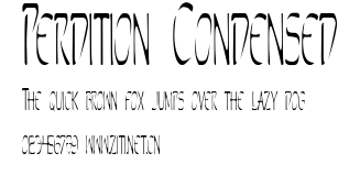 Perdition Condensed.ttf字體轉換器圖片