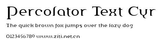 Percolator Text Cyr.ttf字體轉換器圖片