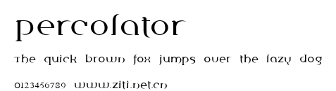 Percolator.ttf字體轉換器圖片
