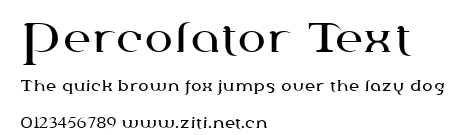 Percolator Text.ttf字體轉換器圖片